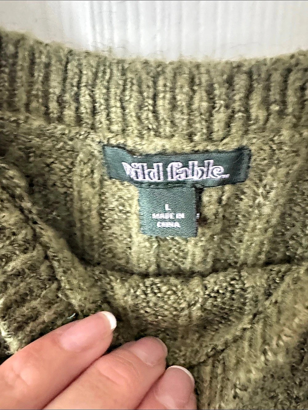 Wild Fable Ribbed Cropped Tank Top in Green Large Like New - Picture 5 of 7